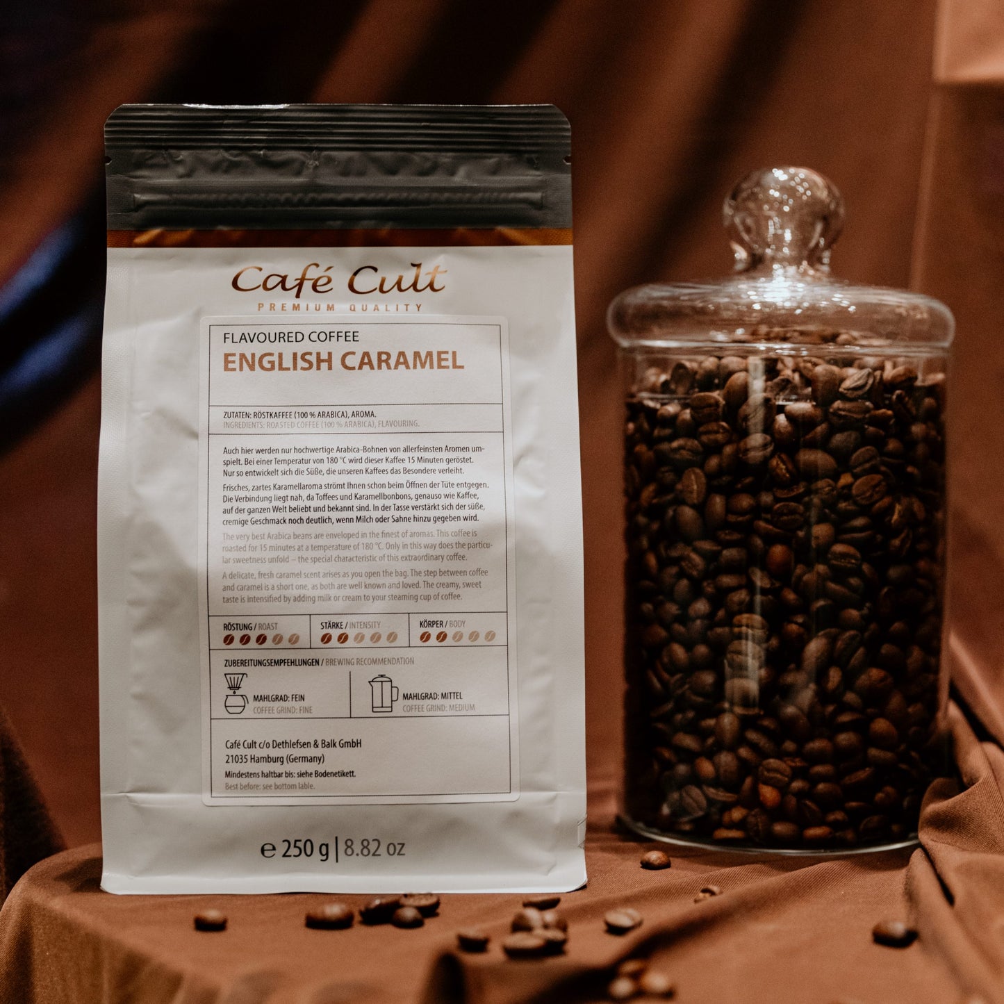 Caffè aromatizzato CARAMELLO - 250 gr caffè macinato Moka